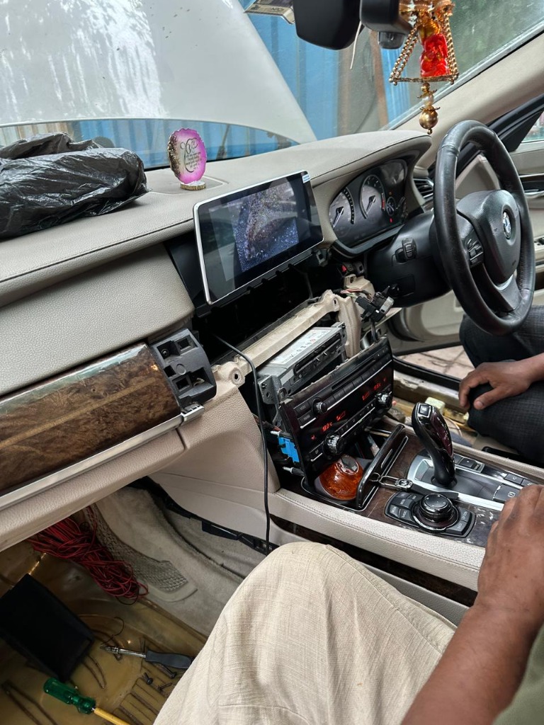 Dashboard and electrical components during an interior repair